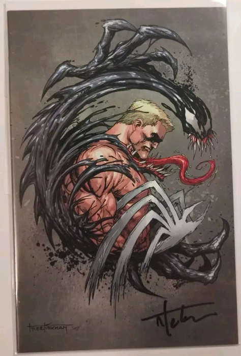 VENOM LETHAL PROTECTOR #3 TYLER KIRKHAM SIGNED VIRGIN VARIANT WITH COA