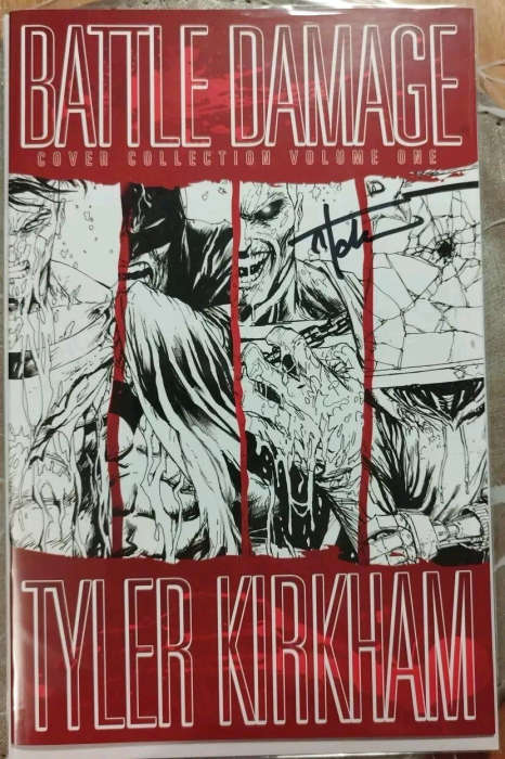 Battle Damage Cover Collection Volume One Signed By Tyler Kirkham Includes COA NM.