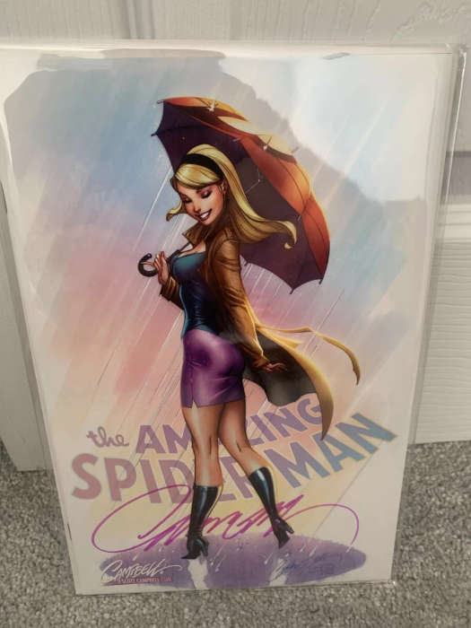 Amazing Spider-man 14 Cover D J Scott Campbell Exclusive SIGNED BY J SCOTT CAMPBELL Gwen Stacy