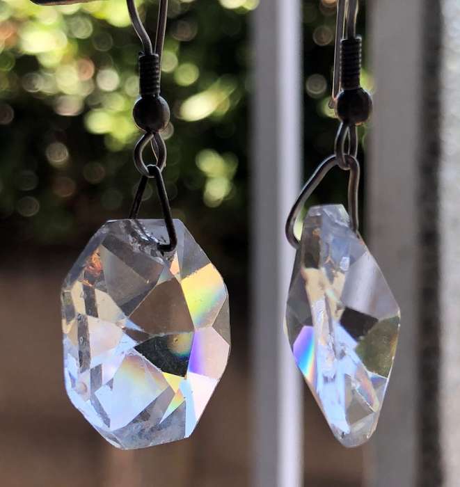 Earrings - Crystal Drops with Shepherds Hook #ML406