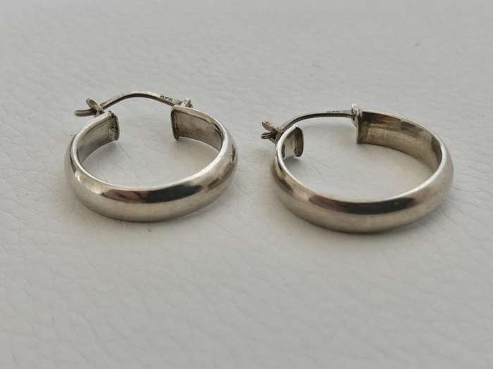 Silver Hooped Earrings #ML573 R395.00 | Dimensions: 17mm Diameter