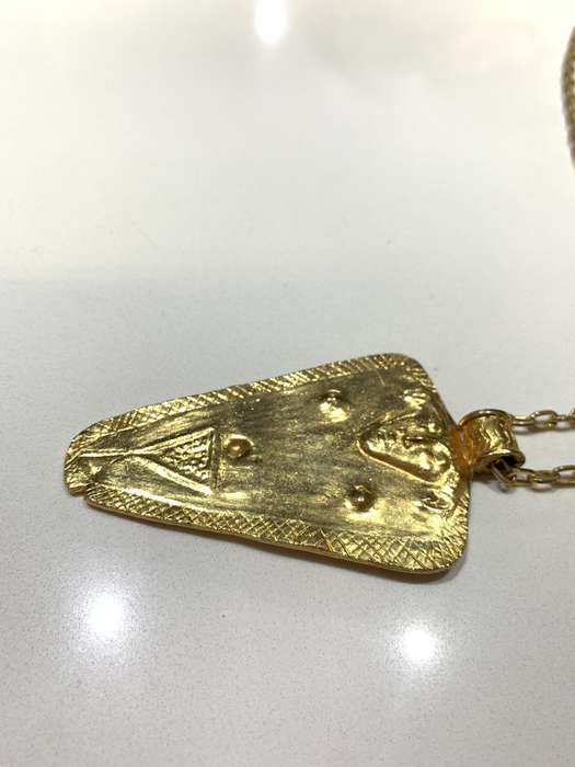 Large Gold Plated God of Fertility Pendant On Chain #ML646 R225.00 | Dimensions: 87mm x 50mm