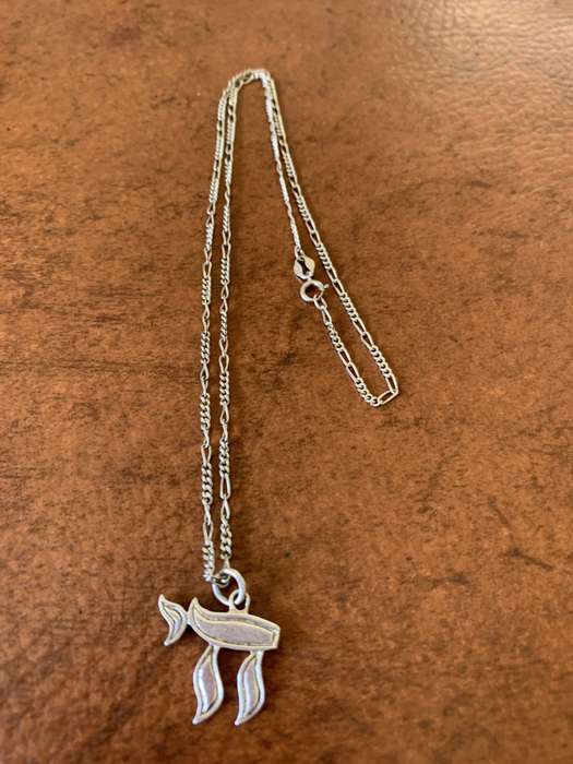 Silver Plated Hebrew 'Chai' Pendant on Silver Chain #ML692 R295.00 | Dimensions: Chain is 450mm, ...