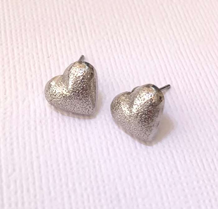 Earrings - Heart Stud Earrings. Silver Colour #ML1028 R220.00 | Dimensions: 10 x 12mm