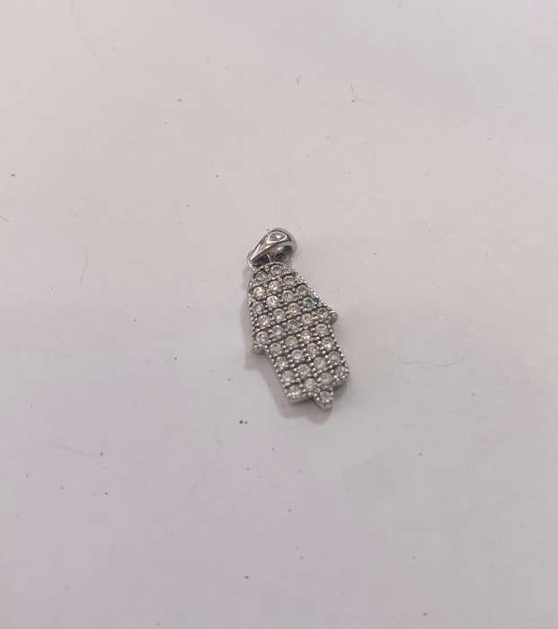 Pendant - 925 Silver Chamsa With Embedded Diamante Stones #ML1146 R195.00 | Dimensions: 20mm x 7mm