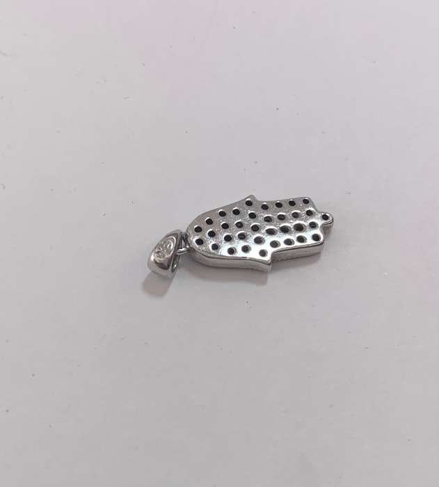 Pendant - 925 Silver Chamsa With Embedded Diamante Stones #ML1146 R195.00 | Dimensions: 20mm x 7mm