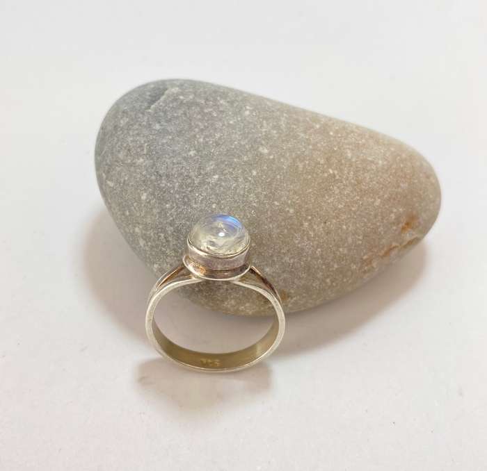 Ring - 925 Silver With Central Opal Stone #ML1171 R695.00 | Dimensions: Ring Size 0, Stone 8mm D