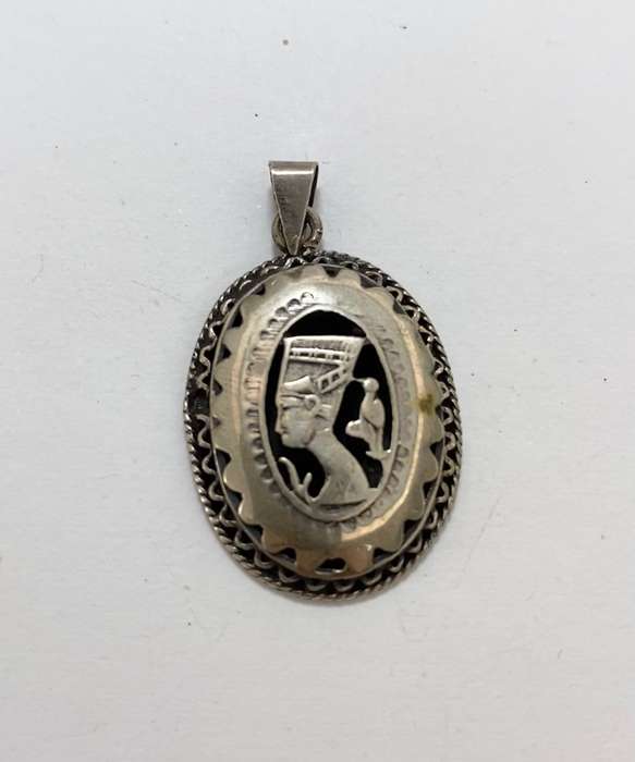 Pendant - Egyptian Image With Crown and bird. Silver Colour. No Chain #ML1223 R295.00 | Dimension...