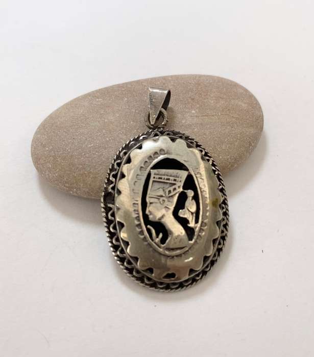 Pendant - Egyptian Image With Crown and bird. Silver Colour. No Chain #ML1223 R295.00 | Dimension...