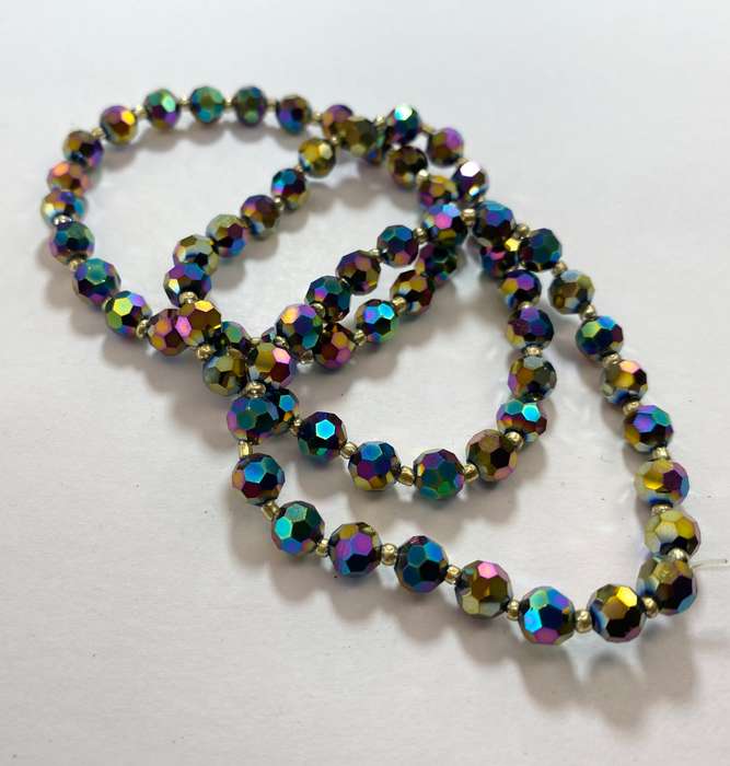 Bracelet - 3 x Multi-Colour Anodised Beads #ML1228 R300.00 | Dimensions: 60mm D