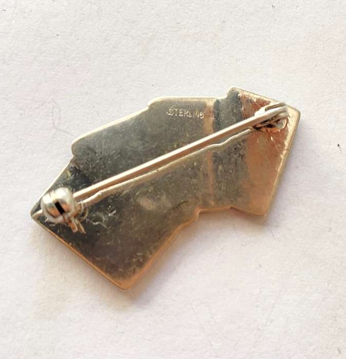 Brooch - Sterling Silver Bridge Player Marcasite Playing Cards. 4 suits #ML1404