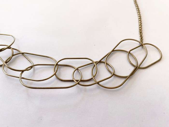 Necklace - Silver Coloured Rolo Chain Necklace. Large Oval Links #ML1518