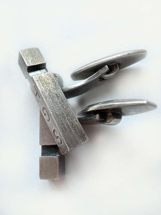 Cufflinks - Vintage Designed N.E from Denamrk. 925 Silver. Stamped SGH ML1934