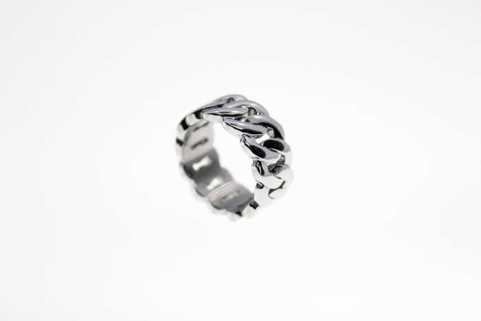 Ring - Fashion Silver Tone Link Chain Style Ring - ML2331