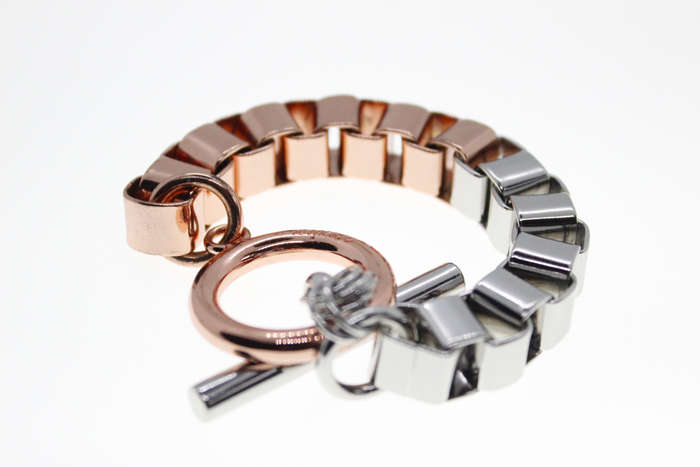 Set - Rose Metal Silver Tone Box Links. Stamped Mimco - ML2369