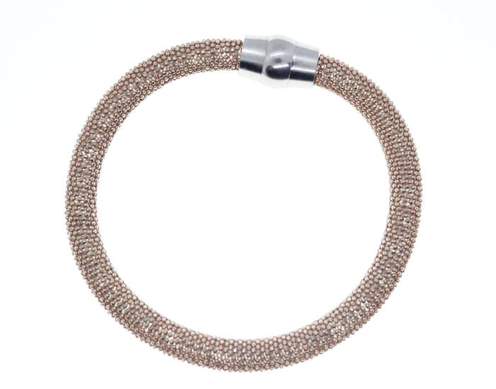 Bracelet - Bronze Mesh Tone. Silver Tone Clasp - ML2399
