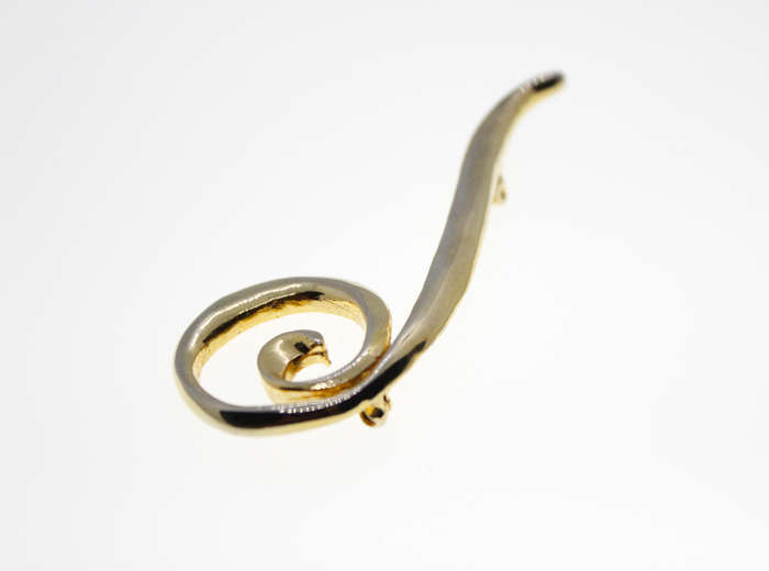 Brooch - Vintage Gold Tone Spiral Brooch - ML2436