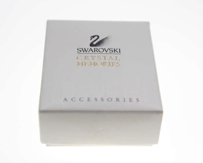 Brooch - Swarovski Crystal Ball Brooch with Gold Tone Leaf, in Original Box, Made in Austria - ML...