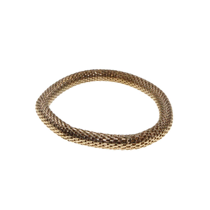 Bracelet - Gold Tone Mesh Style Bracelet, Stretchable - ML2682