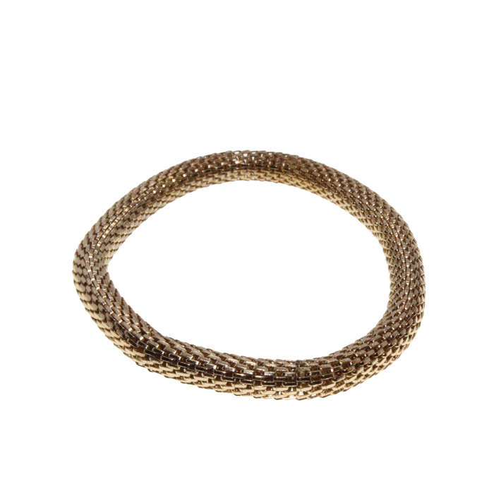 Bracelet - Gold Tone Mesh Style Bracelet, Stretchable - ML2682