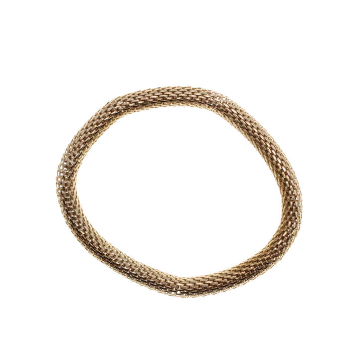 Bracelet - Gold Tone Mesh Style Bracelet, Stretchable - ML2682