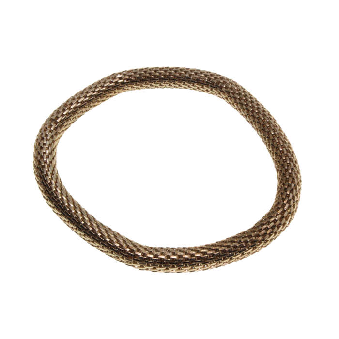 Bracelet - Gold Tone Mesh Style Bracelet, Stretchable - ML2682
