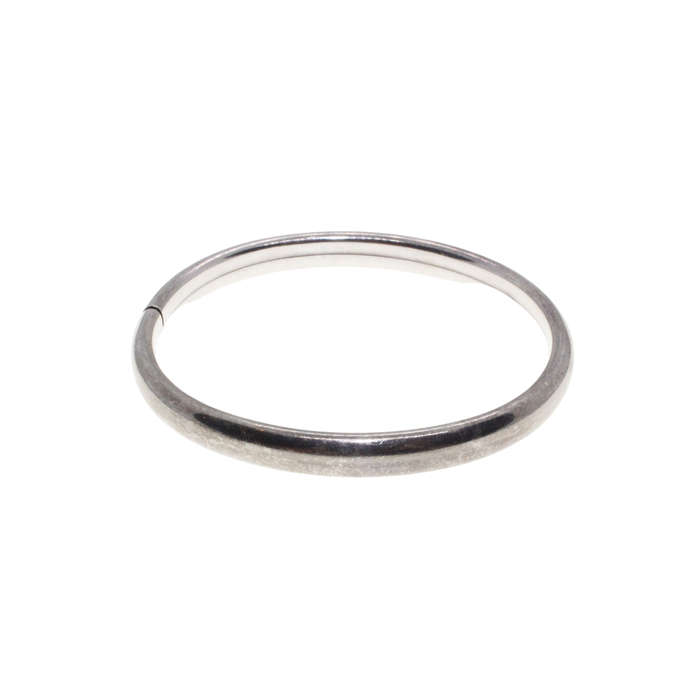 Bangle - Silver Tone  One Piece With Insert to close - ML2712