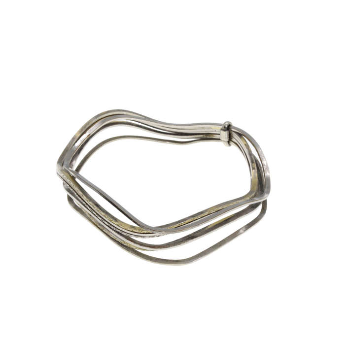Bangles - Silver/Gold Tone x Vintage 7 Wavy Bangles - ML2746