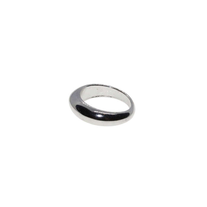 Ring - Silver Tone Dome Style Ring - ML2869