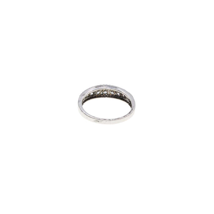 Ring - 925 Silver Band Eternity Ring with various size Diamantes - ML2905