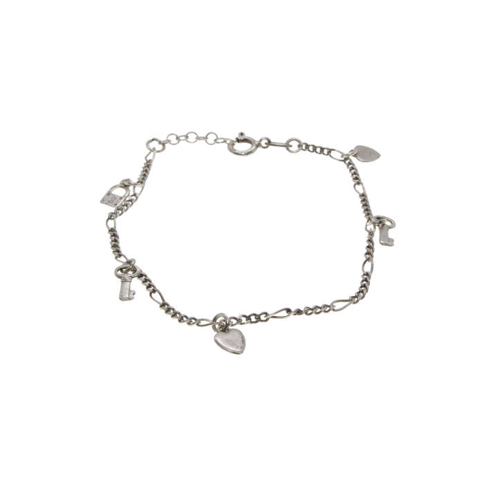 Bracelet - 925 Silver Italy Dainty Charm Bracelet - ML2916