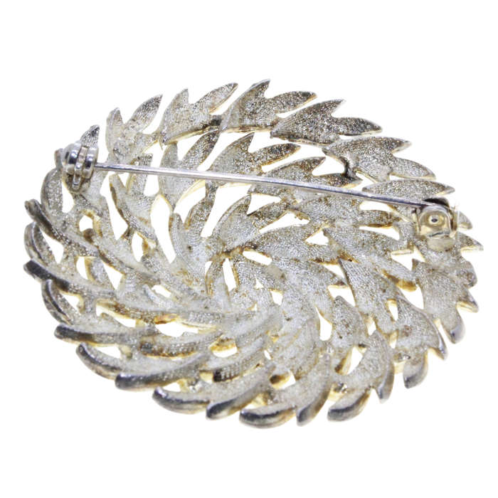 Brooch - Silver and Gold Tone Carousel Style Brooch - ML3024