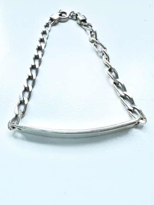 Bracelet - Vintage 925 Silver ID Bracelet. Linked Chain ML2022