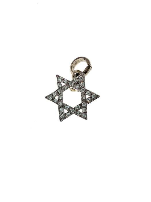 Pendant - Silver tone with Diamante Star of David - ML2094