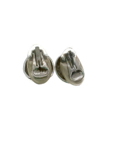 Earrings - Honey Brand Silver Tone Clip on Huggy Earrings - ML2170