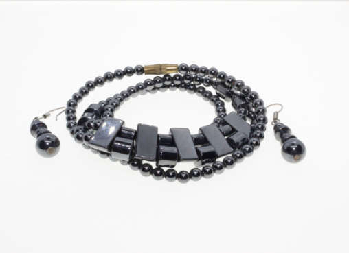Jewellery Set -  Hematite. Relieves Pain, Reduces Inflammation, Enhance Healing - ML2276