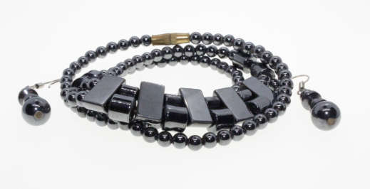 Jewellery Set -  Hematite. Relieves Pain, Reduces Inflammation, Enhance Healing - ML2276