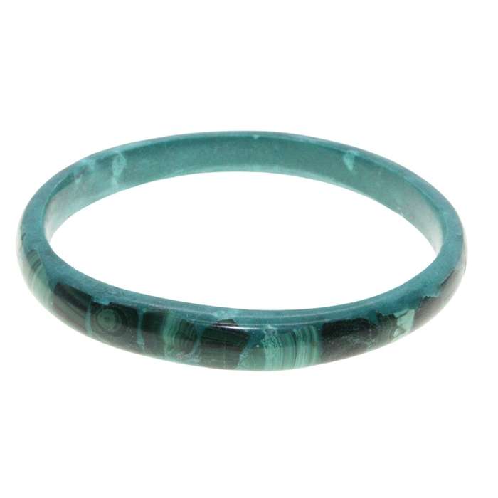 Bangle - Vintage Malachite Bangle with Multi Shades of Emerald Green - ML3158