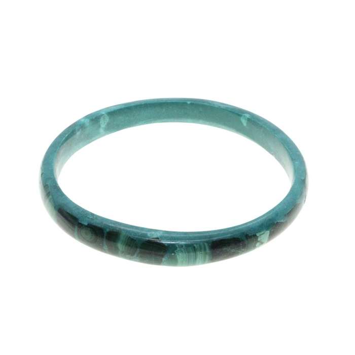 Bangle - Vintage Malachite Bangle with Multi Shades of Emerald Green - ML3158
