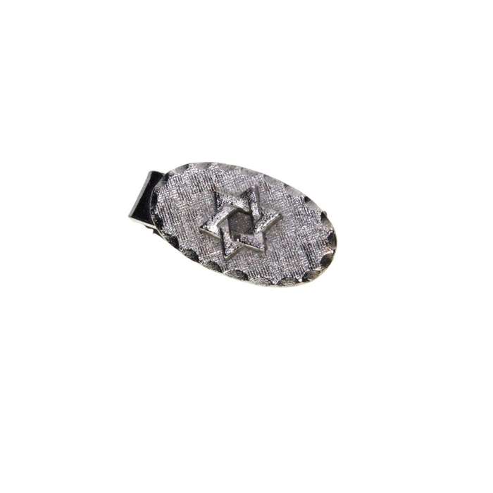 Tie Pin - Silver Tone Beautifully Designed Tie Pin with Magen David Star - ML3287