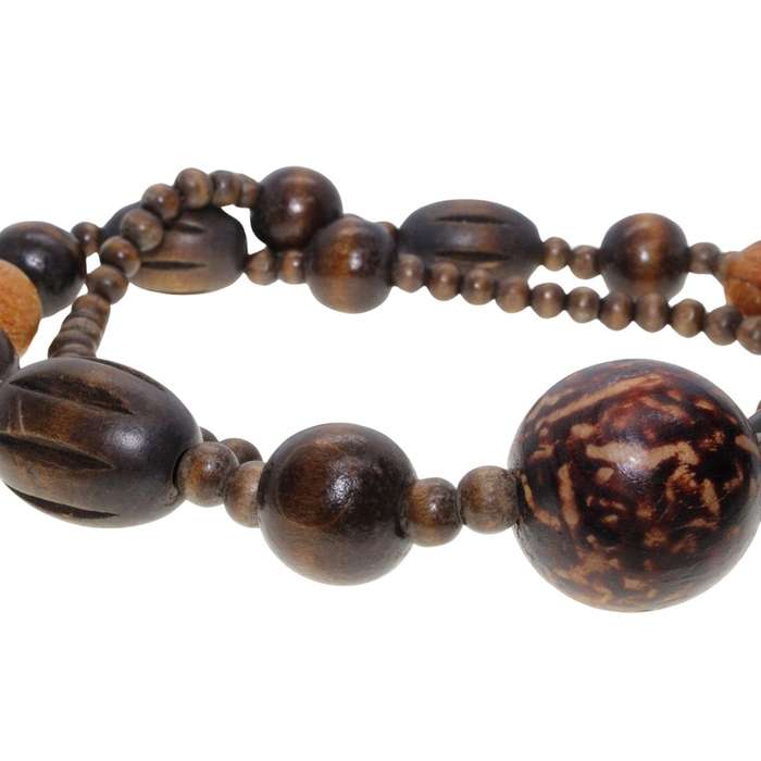 Necklace - Silver Tone Clasp. Beautiful African Chunky Beaded Statement Necklace - ML3367