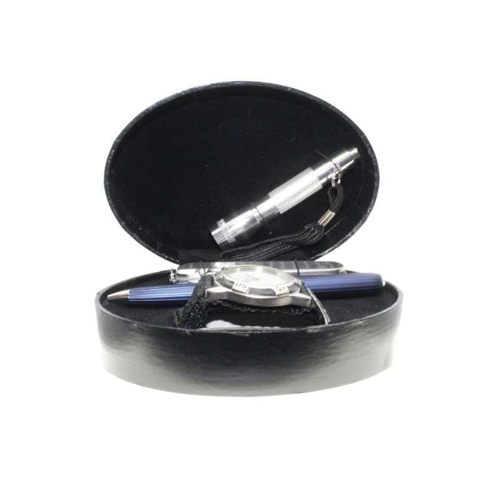 Watch - Gift Set. Digitime Watch. Black Strap, Torch, Knife & Pen - ML3496