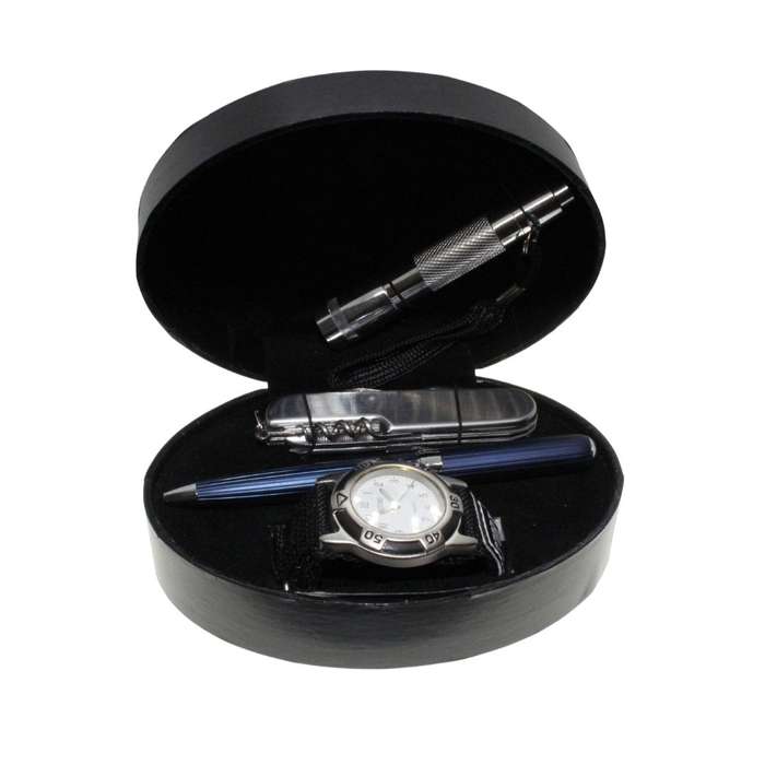 Watch - Gift Set. Digitime Watch. Black Strap, Torch, Knife & Pen - ML3496