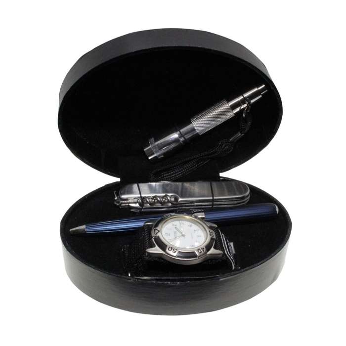 Watch - Gift Set. Digitime Watch. Black Strap, Torch, Knife & Pen - ML3496