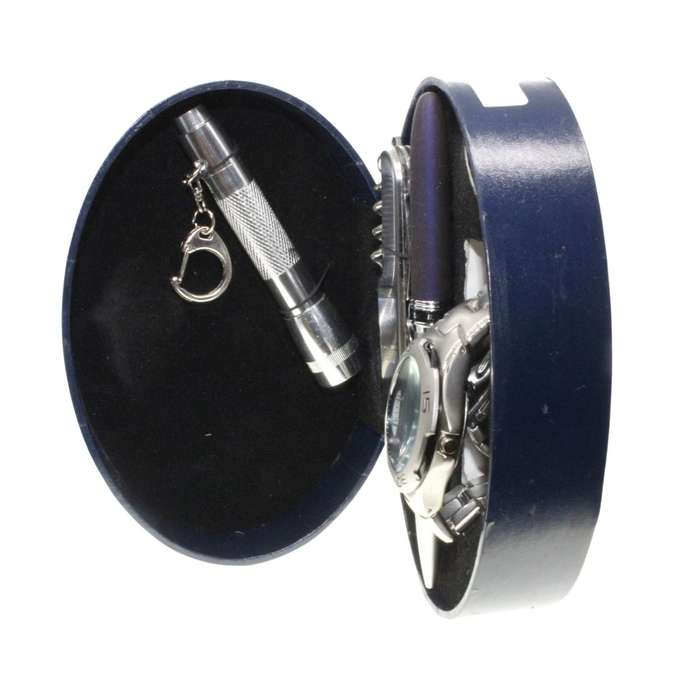 Watch - Gift Set. Digitime Watch. Silver Strap, Torch, Knife & Pen - ML3498