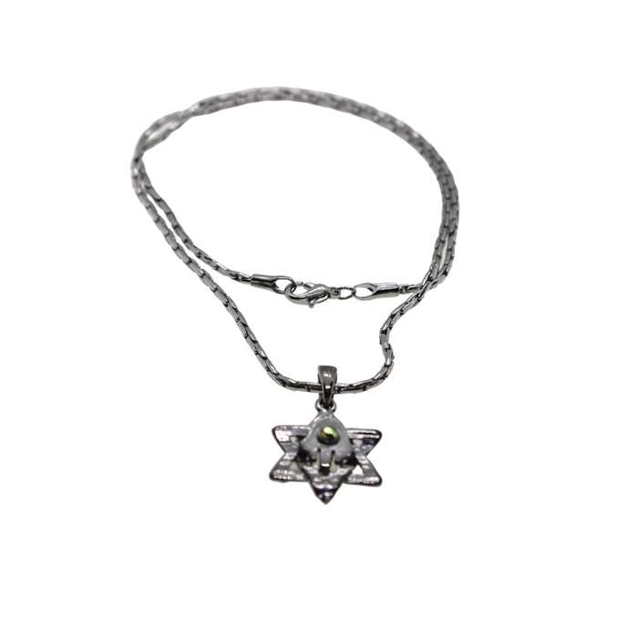 Pendant - Hamsa with Centre Stone on Magen David #ML001