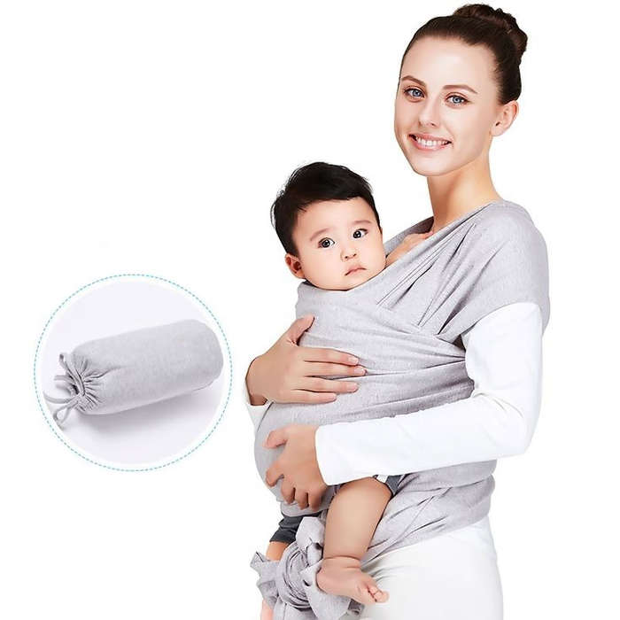 Baby wrap Stretchy Baby sling carrier - Dark Grey(REFURBISHED)