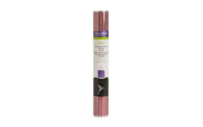 Cricut holo Sparkle Iron-On 12x24'' (Mosaic Circles Red)