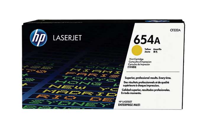 HP 654A Yellow Original LaserJet Toner Cartridge