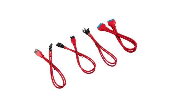 Corsair Premium Sleeved Front Panel Extension Kit 30cm  Red